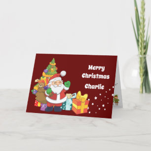 Personlig brev från Santa till barn Helgkort