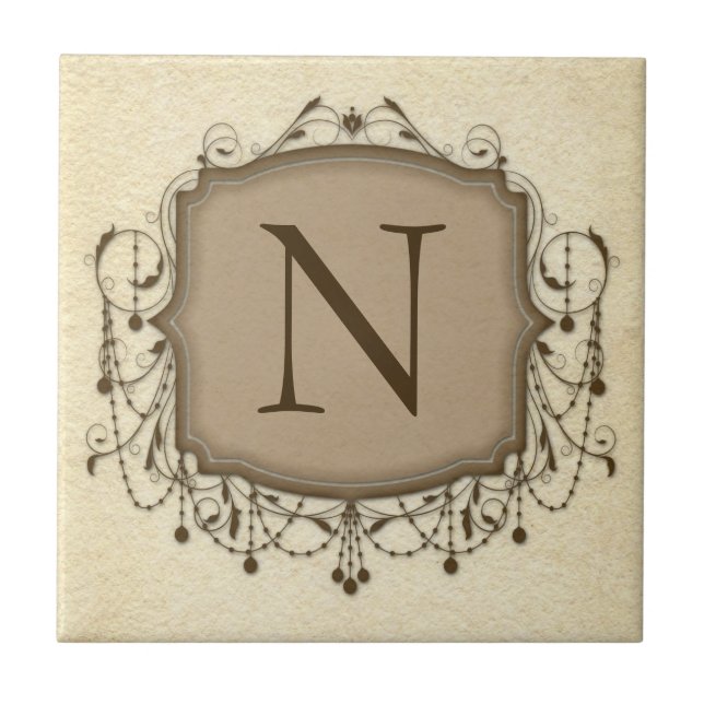 Personlig Brev Tiles, Decorative Chandelier N Kakelplatta (Framsidan)