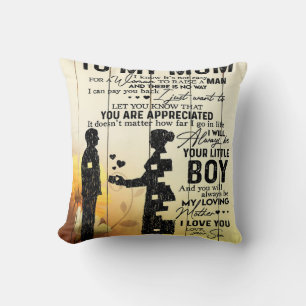 Personlig Brev till Mamma, till min mamma-gåva, Kudde