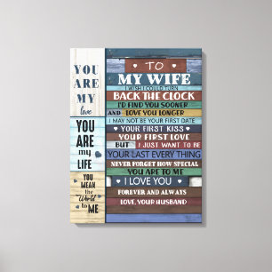 Personlig Brev till min fru, Canvastryck