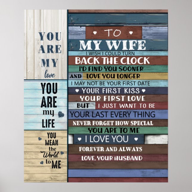 Personlig Brev till min fru, Poster (Framsidan)