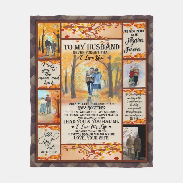 Personlig Brev till min Make Fleecefilt (Framsidan)