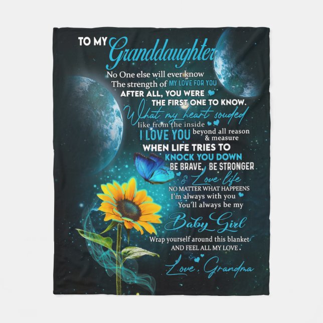 Personlig Brev till min mordotter Fleecefilt (Framsidan)