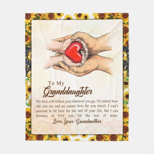 Personlig Brev till min mordotter Fleecefilt (Framsidan)