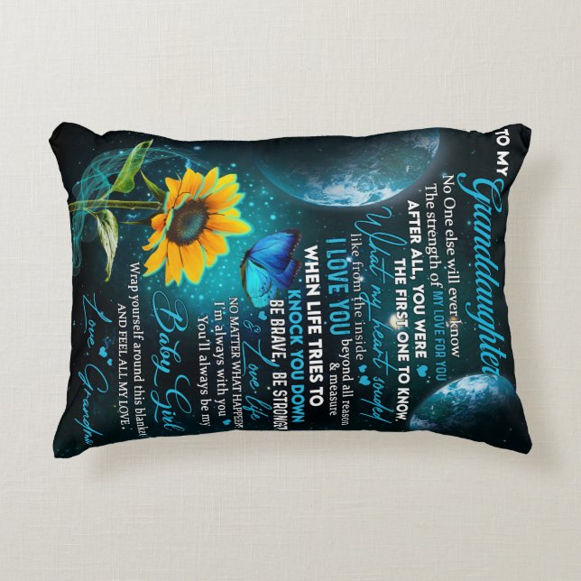 Personlig Brev till min mordotter Prydnadskudde (Framsidan)