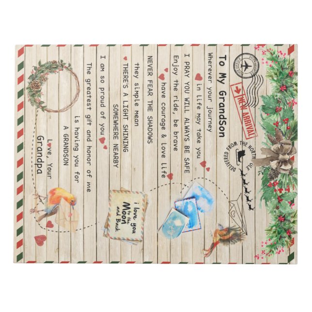 Personlig Brev till min morfar från farfar Anteckningsblock (Framsida)