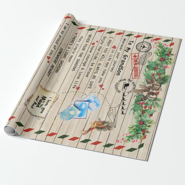 Personlig Brev till min morfar från farfar, Presentpapper (Utrullad)