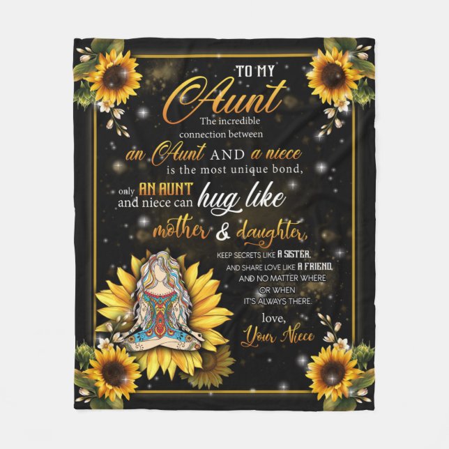 Personlig Brev till min Moster Kärlek från Niece Fleecefilt (Framsidan)