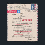 Personlig Brev till min son, Idea Son Birthday Fleecefilt<br><div class="desc">Personlig Brev till min son,  Idea Son Birthday Gift</div>