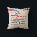 Personlig Brev till min son, Idea Son Birthday Kudde<br><div class="desc">Personlig Brev till min son,  Idea Son Birthday Gift</div>