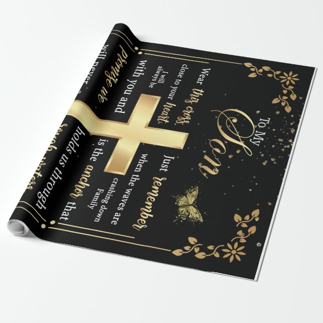 Personlig Brev till min son Presentpapper (Utrullad)
