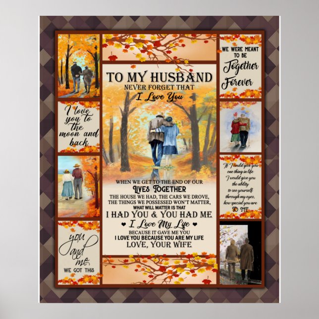 Personlig Brev till mitt Make Alla hjärtans dag Poster (Framsidan)