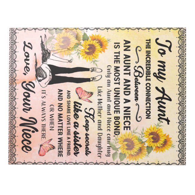 Personlig Brev till mitt Moster Kärlek från Grekla Anteckningsblock (Framsida)