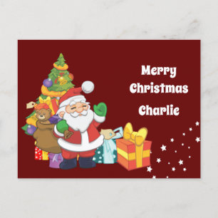 Personlig brev vykort från Santa till ett barn