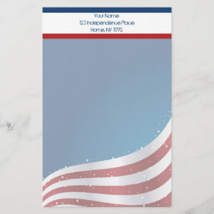 Personlig brevpapper för amerikanska flaggan