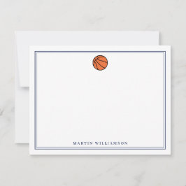 Personlig brevpapper för basket för pojkar tack kort