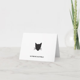 Personlig brevpapper för hand plockadekatt tack kort