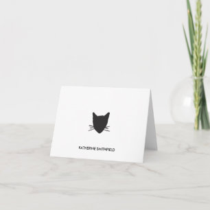 Personlig brevpapper för hand plockadekatt tack kort