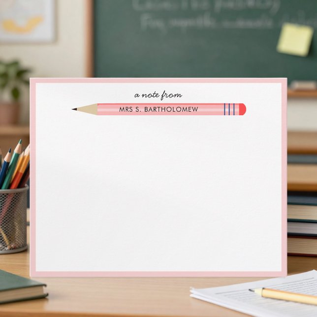 Personlig brevpapper för lärarskönhet anteckningskort (Skapare uppladdad)