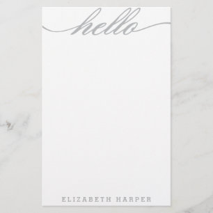 Personlig brevpapper för silver"hejer"
