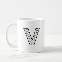 Personlig brevväska V Keramisk Monogrammugg Kaffemugg