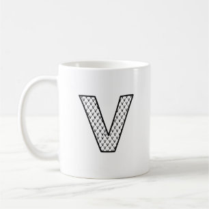 Personlig brevväska V Keramisk Monogrammugg Kaffemugg