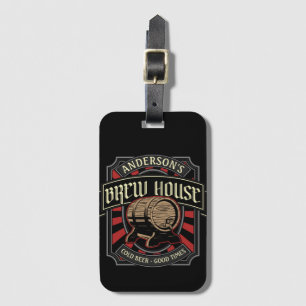 Personlig Brew House-etikett Beer Brewing Pub Pub Bagagebricka