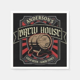 Personlig Brew House-etikett Beer Brewing Pub Pub Pappersservett
