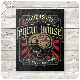 Personlig Brew House-etikett Beer Brewing Pub Pub Pussel