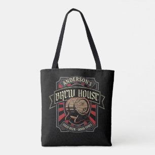 Personlig Brew House-etikett Beer Brewing Pub Pub Tygkasse