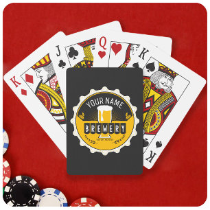 Personlig Brewery Beer Flaska Cap Pub Casinokort