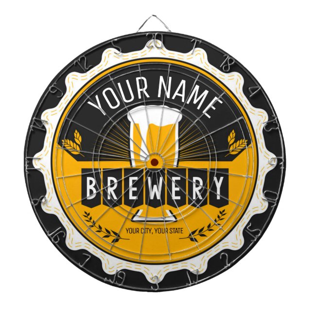 Personlig Brewery Beer Flaska Cap Pub Darttavla (Framsidan)