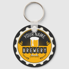 Personlig Brewery Beer Flaska Cap Pub Nyckelring