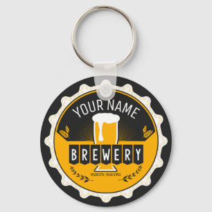 Personlig Brewery Beer Flaska Cap Pub Nyckelring