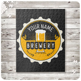 Personlig Brewery Beer Flaska Cap Pub Pussel