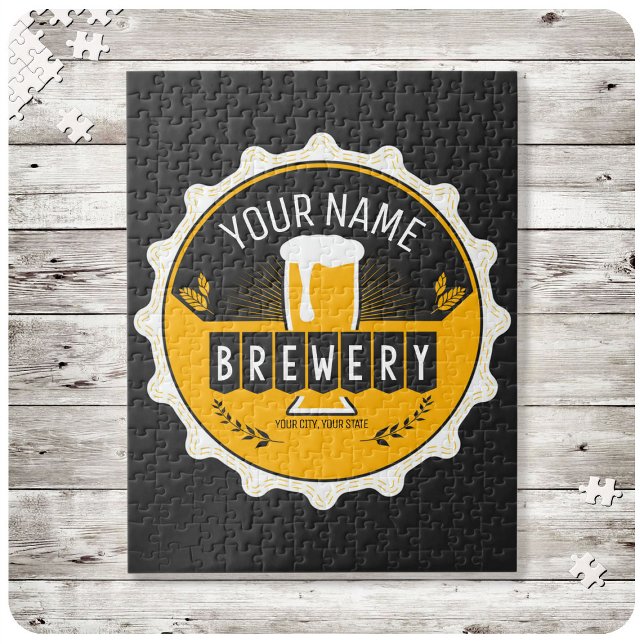 Personlig Brewery Beer Flaska Cap Pub Pussel (Skapare uppladdad)