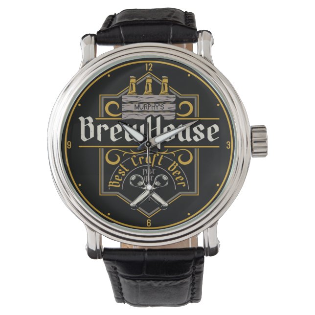 Personlig BrewHouse Best Craft Beer Ale Pub Armbandsur (Framsida)