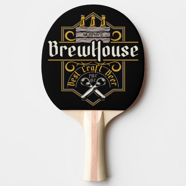 Personlig BrewHouse Best Craft Beer Ale Pub Pingisracket (Framsidan)