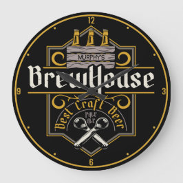 Personlig BrewHouse Best Craft Beer Ale Pub Stor Klocka
