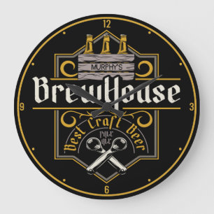 Personlig BrewHouse Best Craft Beer Ale Pub Stor Klocka
