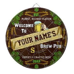 Personlig Brewpub Välkomsthälsning: Skutt Barley B Darttavla