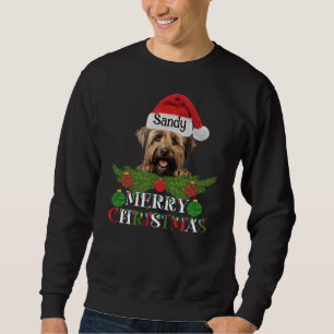 Personlig Briard Hund God jul Lång Ärmad Tröja