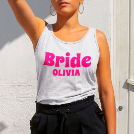 Personlig Bride Bachelorette Linne Med Racerback