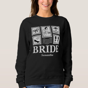 Personlig Bride Frimärke Collage T Shirt