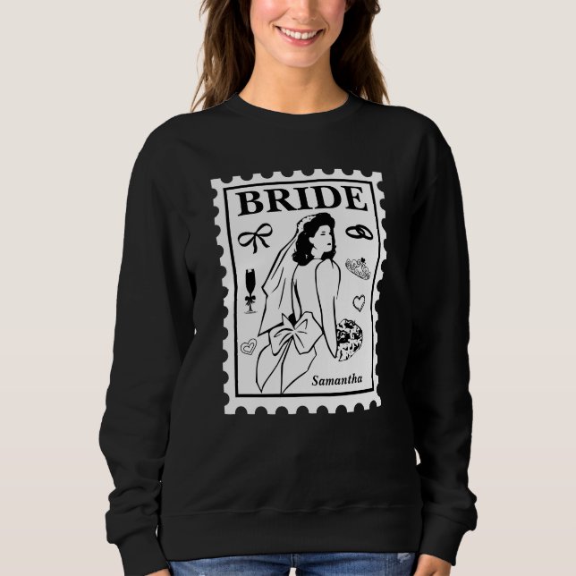 Personlig Bride frimärke T Shirt (Framsida)