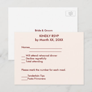 Personlig Bride & Groom OSA Bröllop vykort