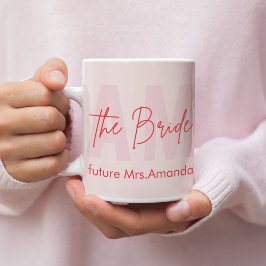 Personlig Bride Mugg |  Rosa Framtid, fru kommissi