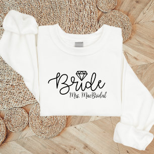 Personlig Bride Sweatshirt Crewnacke T Shirt