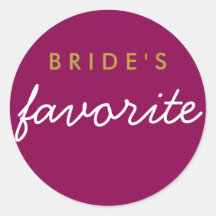 Personlig Brides Favorite Magenta Guld