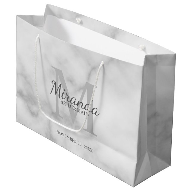 Personlig Bridesmaias Monogram och Namn (Framsidan Vinklad)